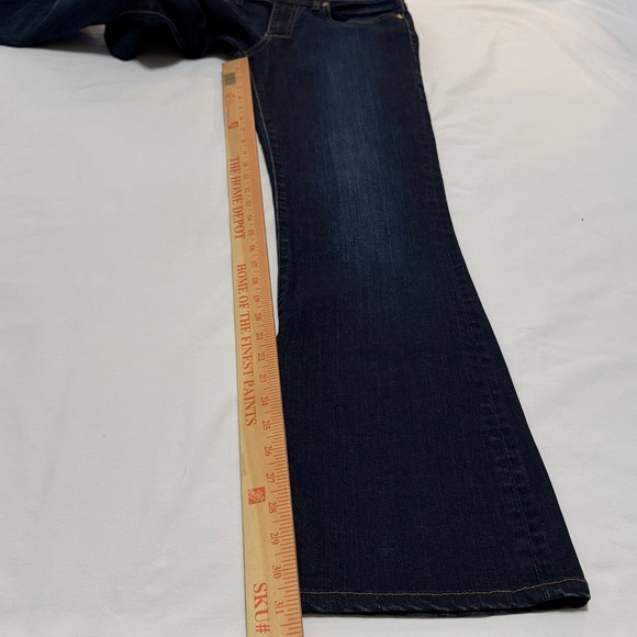 Tory Burch Classic Tory Boot Dark Blue Jeans size 28 inseam 31” Pre-owned - Picture 7 of 10
